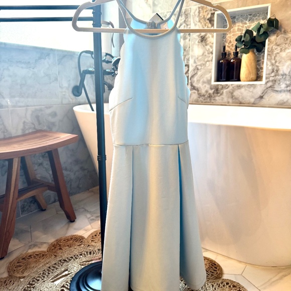 Dresses & Skirts - Boutique Style Baby Blue Scallop Dress XS Fit & Flare Structured